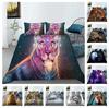 Комплект постельного белья с принтом «Свирепый тигр», полноразмерная двуспальная кровать, пододеяльник с рисунком льва, супермягкое и дышащее постельное белье на молнии