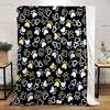 Colorful Paw and Heart Pattern print blanket soft and cozy perfect for the living room bed sofa or a nap,gift