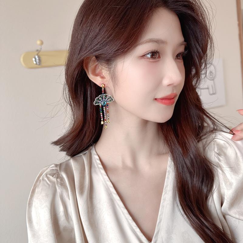 Роскошные серьги Court, атмосферные, тяжелые промышленные, циркониевые, ретро, длинные, с бахромой, серьги