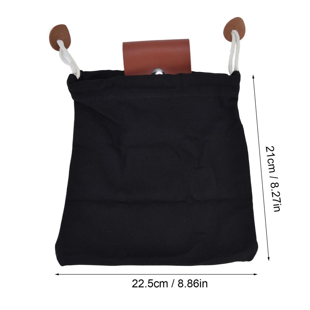 Foraging Pouch PU Leather Fruit Picking Storage Bag Waist Hanging Tool Bag for Outdoor Camping