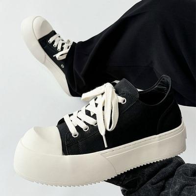 44 размер кроссовок, та же черная толстая подошва с увеличенной дышащей звездой, та же пригородная обувь с большим размером, модная обувь с низким верхом для мужчин и женщин