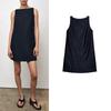 Summer New Retro Elegant Commuter Round Neck Sleeveless Type a Backless Denim Short Dress 5216072