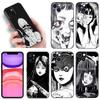 Japanese Horror Manga Phone Case For Apple iPhone 12 13 Mini 11 14 15 Pro Max 7 8 Plus X XR XS SE 2020 2022 Black Silicone Case