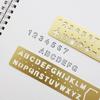 1 Pc Cute Numbers&letters Multifunctional Hollow Ruler Drawing Graffiti Template Brass Promotional