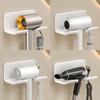 Hair Dryer Holder Wall Mounted Dryer Cradle Straightener Stand Hairdryer Organizer Toilet Blower Holder Shelf Bathroom Shelves