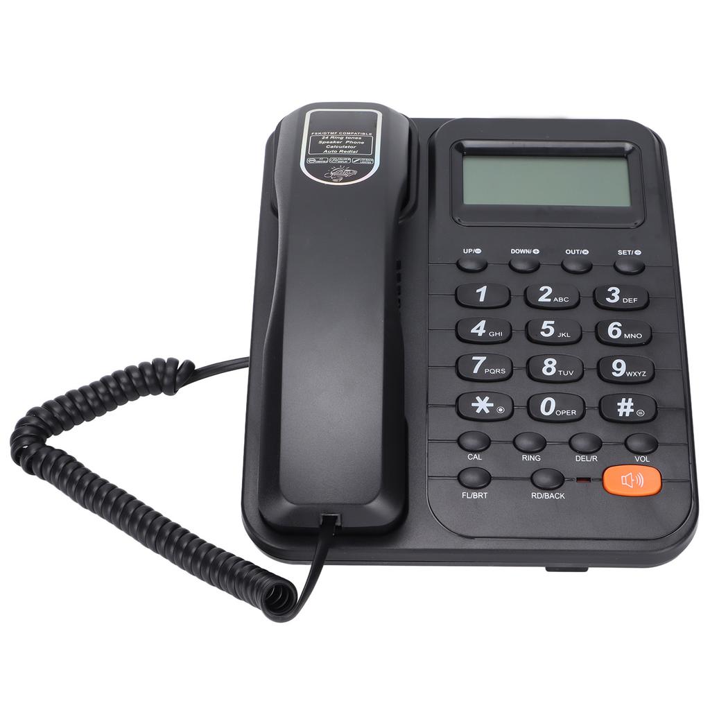 KXT2029CID Corded Phone Wired Landline Phone with Answering System LCD Display for Home Hotel Office(Black )