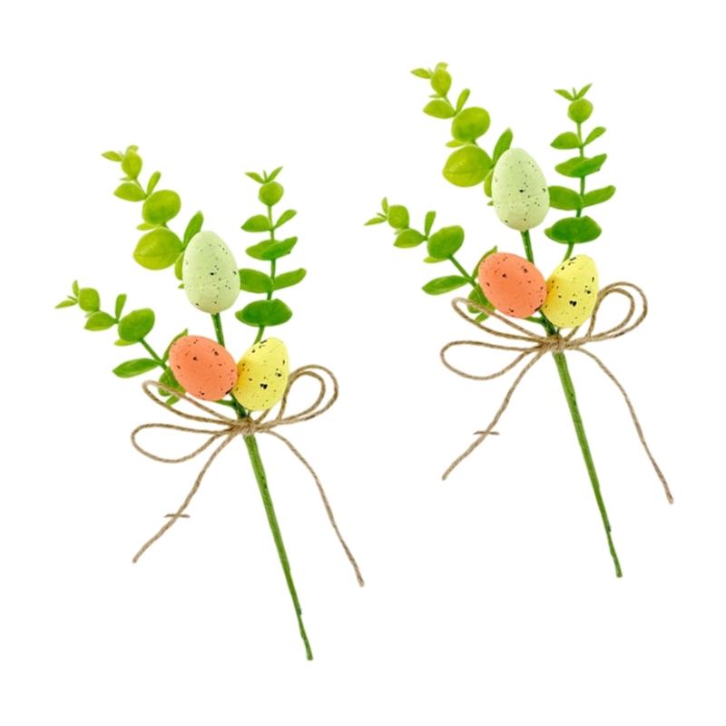 Easter Tree Branch Colorful Painting Eggs Flower Arrangements Desktop Ornament