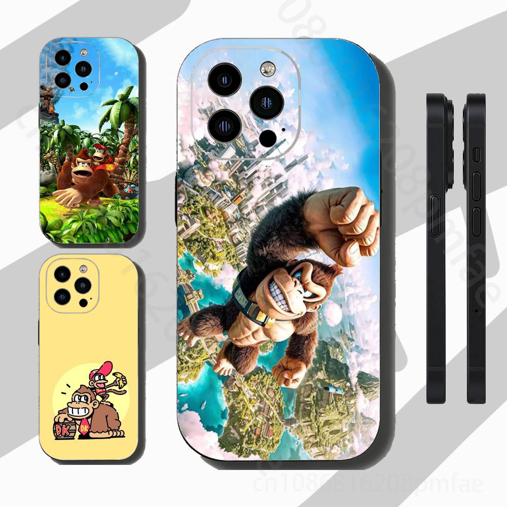 Игровой чехол для телефона D-Donkey Kong Monkey Slim Back для iPhone 17,16,15,14,13,12,11 Pro,Max,Plus,X,XS,XR,SE,Mini Защитная крышка
