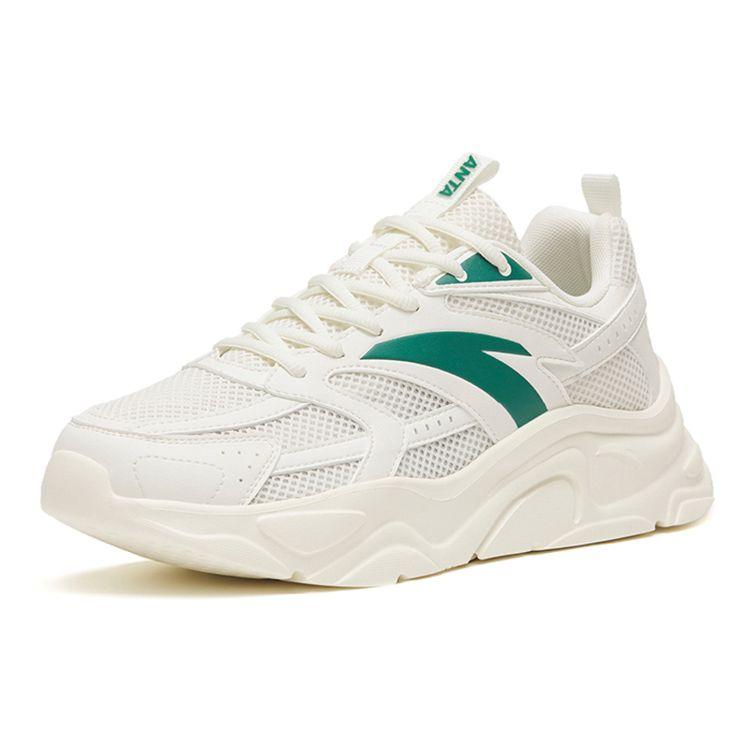 Anta Lightweight Low-Top Sports Casual Shoes Men Sneakers White Green 112258891-1