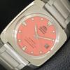 USED AUTOMATIC 46941 VINTAGE ORIENT JAPAN MENS PEACH COLOR DIAL WATCH A702227-5 R123-a702227