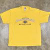 Harley Davidson T Shirt Schott Lewiston Maine Distressed Yellow Sz XL Y2K 2005