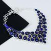 Natural Lapis Lazuli Gemstone Handmade 925 Sterling Silver Electroform Necklace,Lapis Lazuli Silver For Wife Unisex Necklace Birthday Gifts