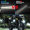 Super Bright Motorcycle White+Yellow LED Headlight Motorbike External Modified Spotlight
