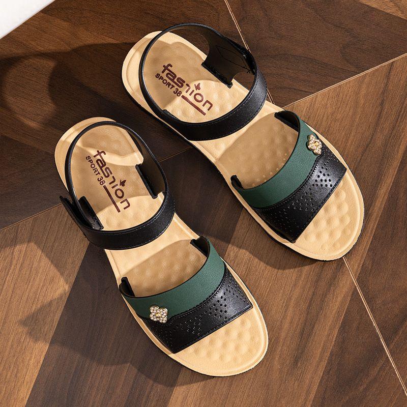 Новые модные женские сандалии с ремешком на щиколотке, пляжные сандалии, удобные плоские сандалии с открытым носком, женская плоская прогулочная обувь для женщин