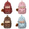 Capitn Capybara Anime Cartoon Nylon Backpack With Breathable Design For School Teens Special Characters Included