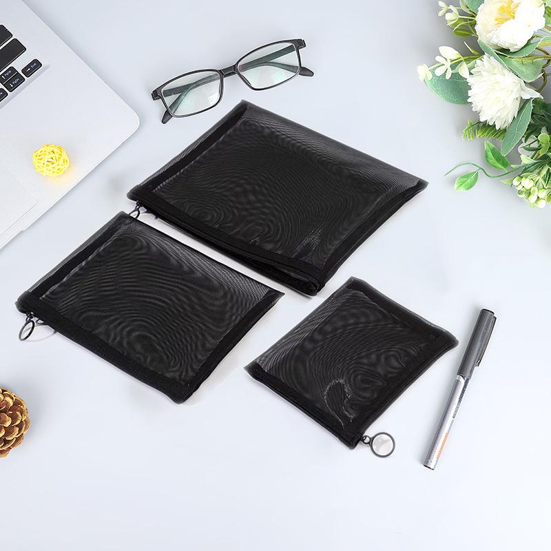 Портативная зашифрованная сетчатая нейлоновая сумка-органайзер для макияжа и туалетных принадлежностей