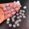 Mini Christmas Snowflakes Confetti Xmas Tree Ornaments Winter Home Party Decorations Festive Holiday Creative Decor Supplies