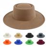 Горячая Распродажа Британский Ретро Стиль Джазовая Шляпа Мужская и Женская Шляпа Джентльмена с Плоскими Полями Французская Цилиндр Однотонная Фетровая Шляпа