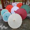 Artistic Red & White Dance Paper Umbrella with Traditional Craftsmanship