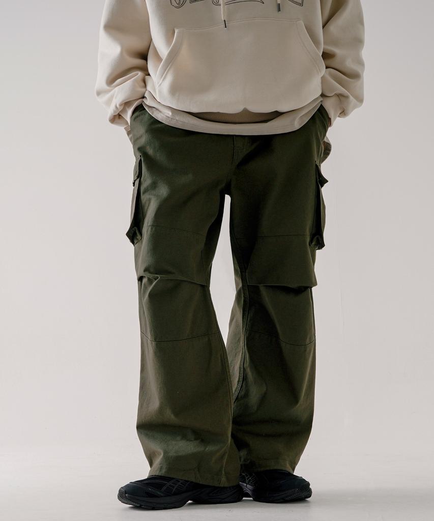 EZKATON Staff Cargo Pants Khaki Kmlp6726