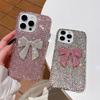 Three-dimensional Bow Rhinestone Mobile Phone Case for IPhone 17 Promax Shiny Color for IPhone 16 Protective Case Luxury