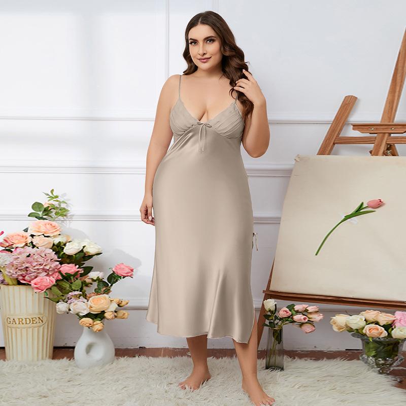 Women's Plus Size Summer Strap Fashion Long Pajamas
