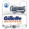 Gillette Skintech Manual Razor Blades, 4 Packs, 4 Pieces ,Korean Razor Blade