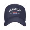 Unisex Baseball Cap Paraguay EST Independence Day Wild Sun Shade Peaked Adjustable Outdoor Caps for Unisex Women