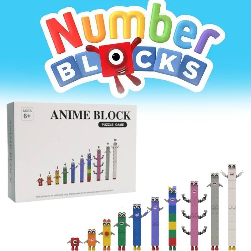 Блоки Numberblocks с пластиковыми деталями для DIY-игр на вечеринке и детских игр