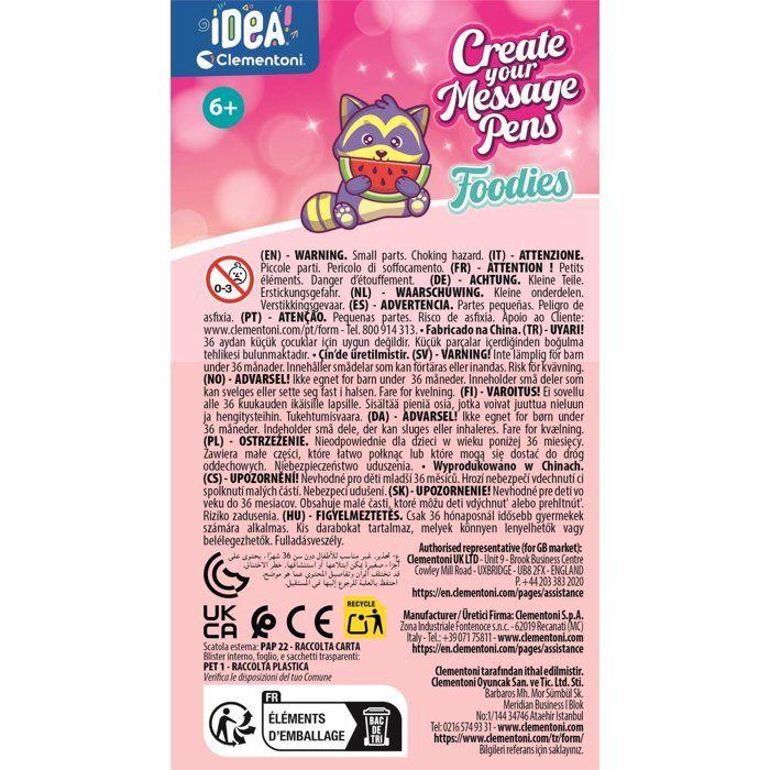 Crée tes Stylos - Clementoni - Mini atelier des Stylos - Coffret Foodies - 3 Stylos inclus et accessoires - Dès 6 ans