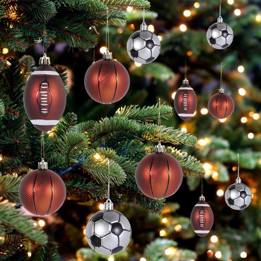 6Pcs Plastic Christmas Tree Ornament 6cm Electroplated Ball Christmas Decorations
