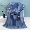 Combed Cotton Bear Bath Towel, Pure Cotton Color Woven Jacquard Adult Large Bath Towel Absorbs Water and Does Not Shed Hair Bath Towel