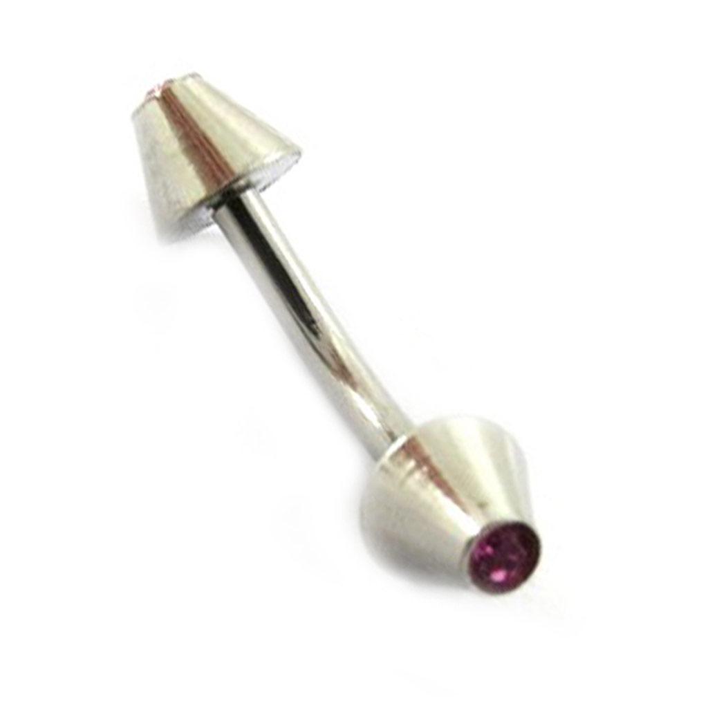 Les Trésors De Lily [E5324] - Pink 'Lux Points' Arch Piercing