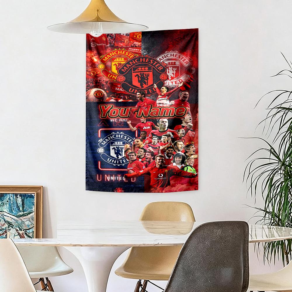 Manchester Custom Your Name Wall Decor Tapestry Art For Pet Memorial Birthdaywedding Party Backdrop Family Gift