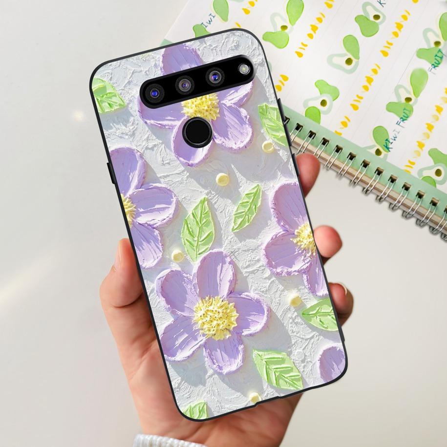Чехол для LG V50 ThinQ 5G LM-V500EM, чехол для телефона, модный, с цветами и бабочками, из мягкого силикона, задняя крышка для LG V40 V50s Thinq 5G, бампер