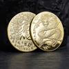 Gold Dragon Embossed Coins Double-Sided Collectible Coins Chinese Zodiac Dragon Coin Children