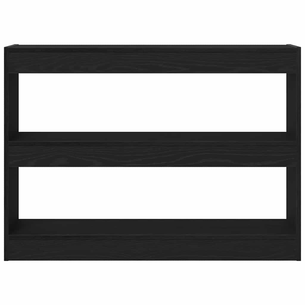 Bookshelf Black Oak Effect 100 x 30 x 72 cm Engineered Wood