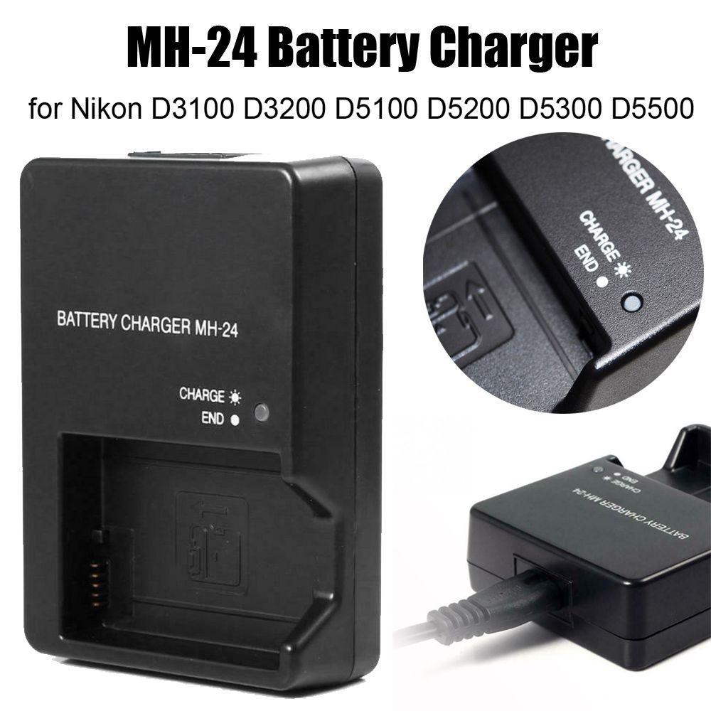 Stable Rechargeable LED Indicator Power Adapter Camera Battery Charger MH-24 Charging Dock