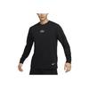Nike Основная футболка с логотипом Dri-Fit, быстросохнущая, дышащая, с круглым вырезом, с длинным рукавом, мужская, топы, черная, HQ4736010