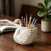 Stationery Storage Holder Elegant Swan Pen Holder, Durable PLA Pencil Organizer, Decorative Large Art Desktop Organizer Capacity Container for Makeup
