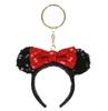 Tokyo Disney Resort Sequin Headband Minnie Tokyo Disney Resort Black Keychain, Mouse, Exclusive,