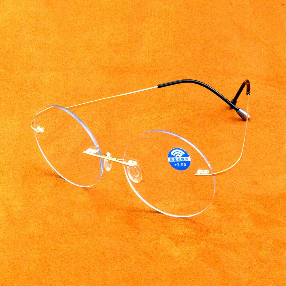 Круглые очки для чтения для мужчин и женщин, портативные очки для чтения без оправы +0,75 +1 +1,5 +1,75 от +2 до +4