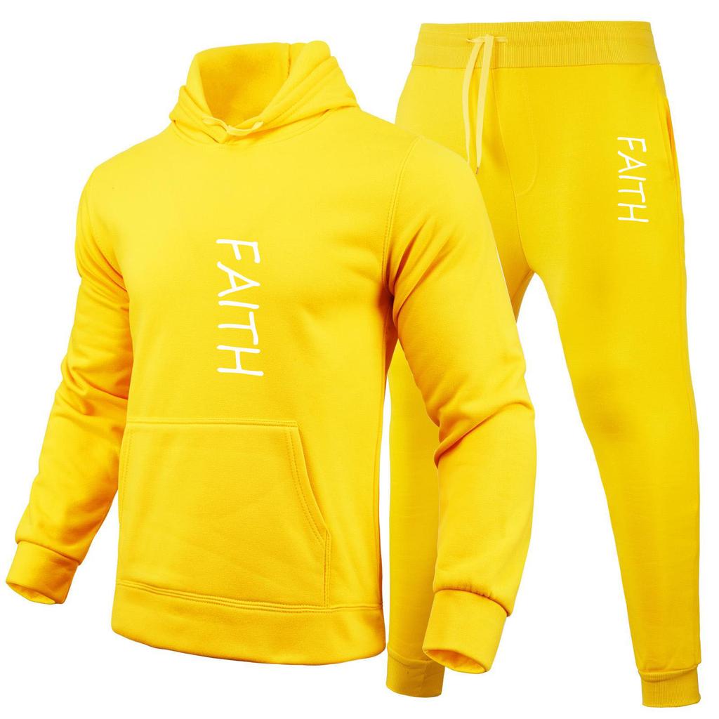 Комплекты с принтом букв, осенне-зимний спортивный костюм для мужчин, однотонный комплект из 2 предметов с капюшоном, мужская одежда, мужской флисовый спортивный костюм с капюшоном, спортивные штаны, комплекты из двух предметов