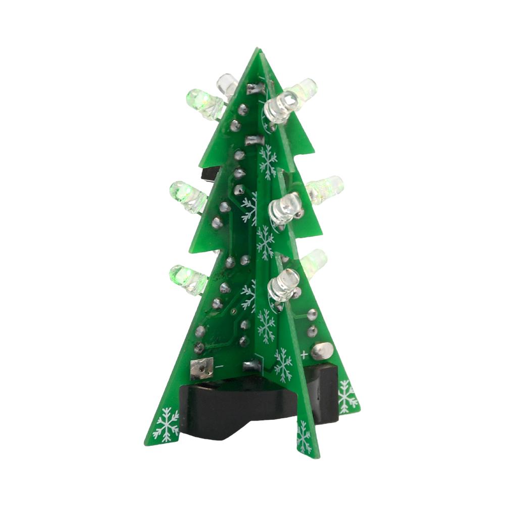 DIY Flashing LED Christmas Tree Kit Soldering Practice Electronic Science Assemble Kit with PCB & LED Lights