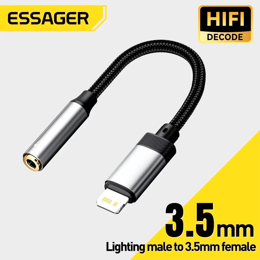 Essager Тип C на 3,5 мм разъем для наушников AUX USB C кабель наушники адаптер для iPhone15 Huawei Xiaomi Samsung OPPO Macbook iPad