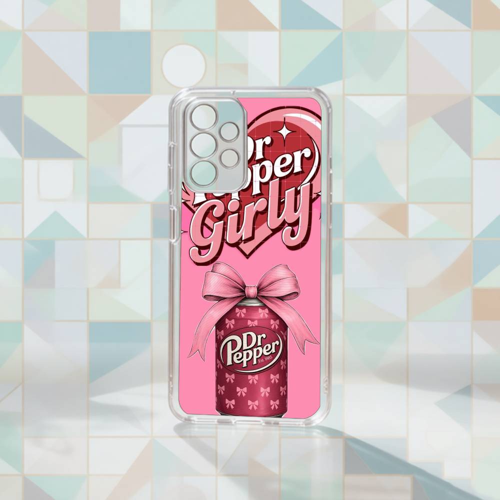 Чехол для телефона Cherry D-Drink Dr Pepper сахарный Прозрачный Силиконовый Мягкий Для Samsung S25,S24,S21,S22,S23,S30,Ultra,S20,Plus,Fe