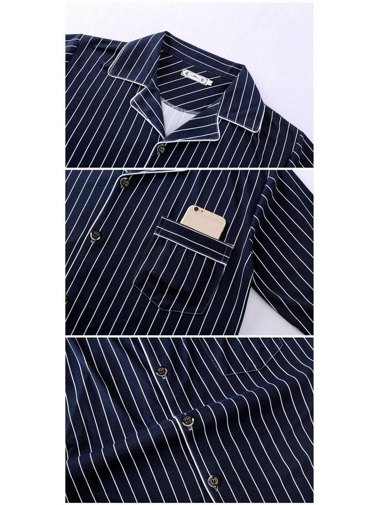 100% высококачественная мужская пижама - с длинным рукавом, повседневная коллекция весна/осень 2023 для молодежи и людей среднего возраста