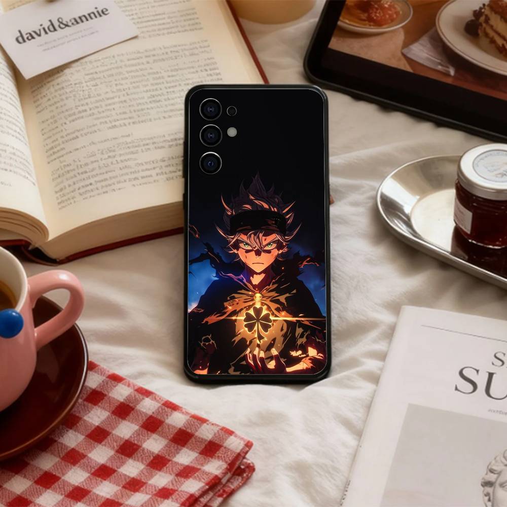 Магический B-Черный C-Клевер Чехол для телефона для Samsung S 25,24,23,22,30,21,10,9,Ultra,Plus,Lite,FE,4,5 G Мягкий черный чехол