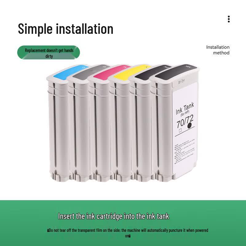 Compatible Black Ink Cartridge for HP DesignJet 72 Series Plotters