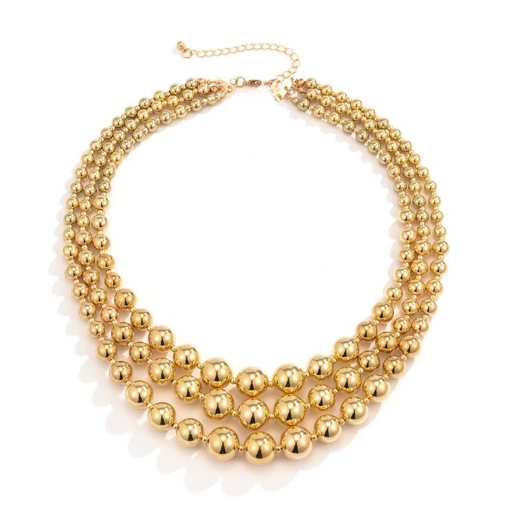 Европейский и американский панк-стиль, ожерелье из крупных бусин - ретро чокер-цепочка CCB для женщин